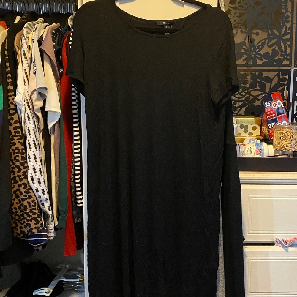 Forever 21 Black Tunic Open Back - M